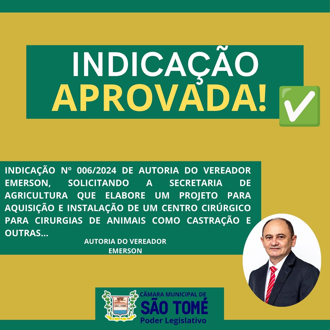 Indicação Aprovada - Emerson